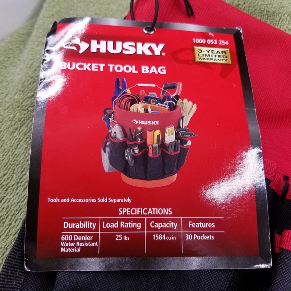 Husky Storage & Organization Husky New Bucket Tool Bag Redblack